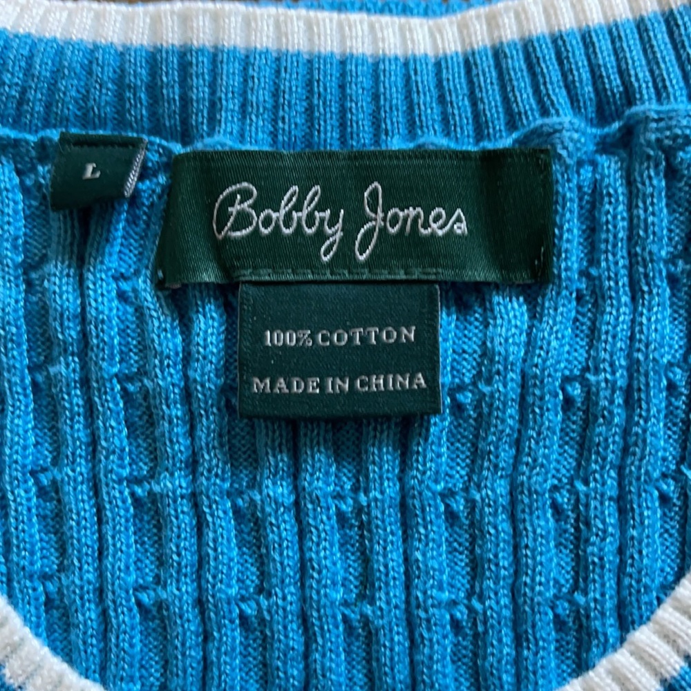 Cable knit crewneck Golf sweater vest Women’s Lg - Picture 2 of 10